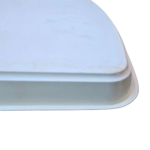 Red Christmas Tree Serving Tray Holiday Vintage Plastic Dinner Party Decor - Picture 3 of 16